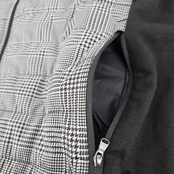 New Ralph Lauren Men's Black White Glen Plaid Hooded Golf Zip Jacket Size XL - Picture 8 of 11